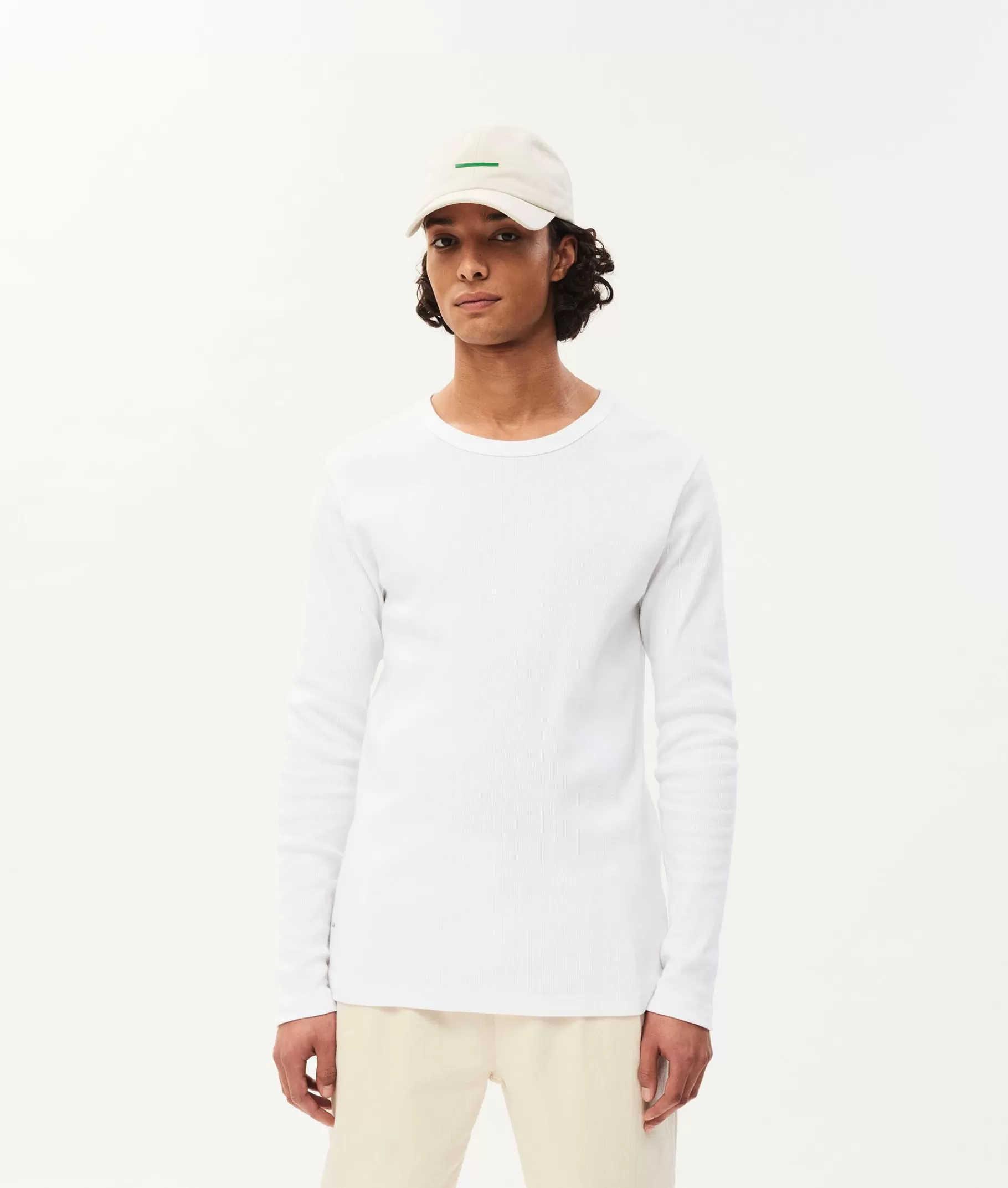 Shop 10DAYS Alex Rib Jersey Tee white