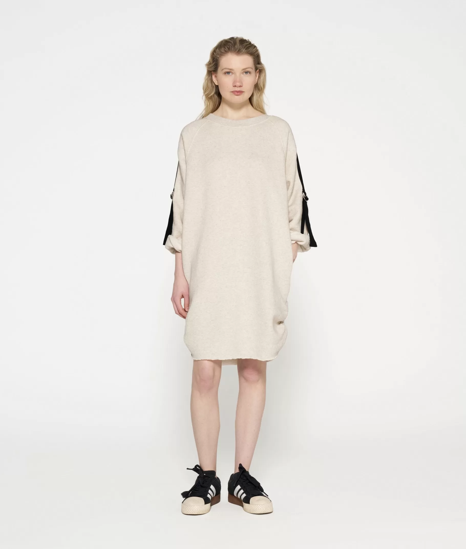 Outlet 10DAYS Belted Raglan Dress soft white melee