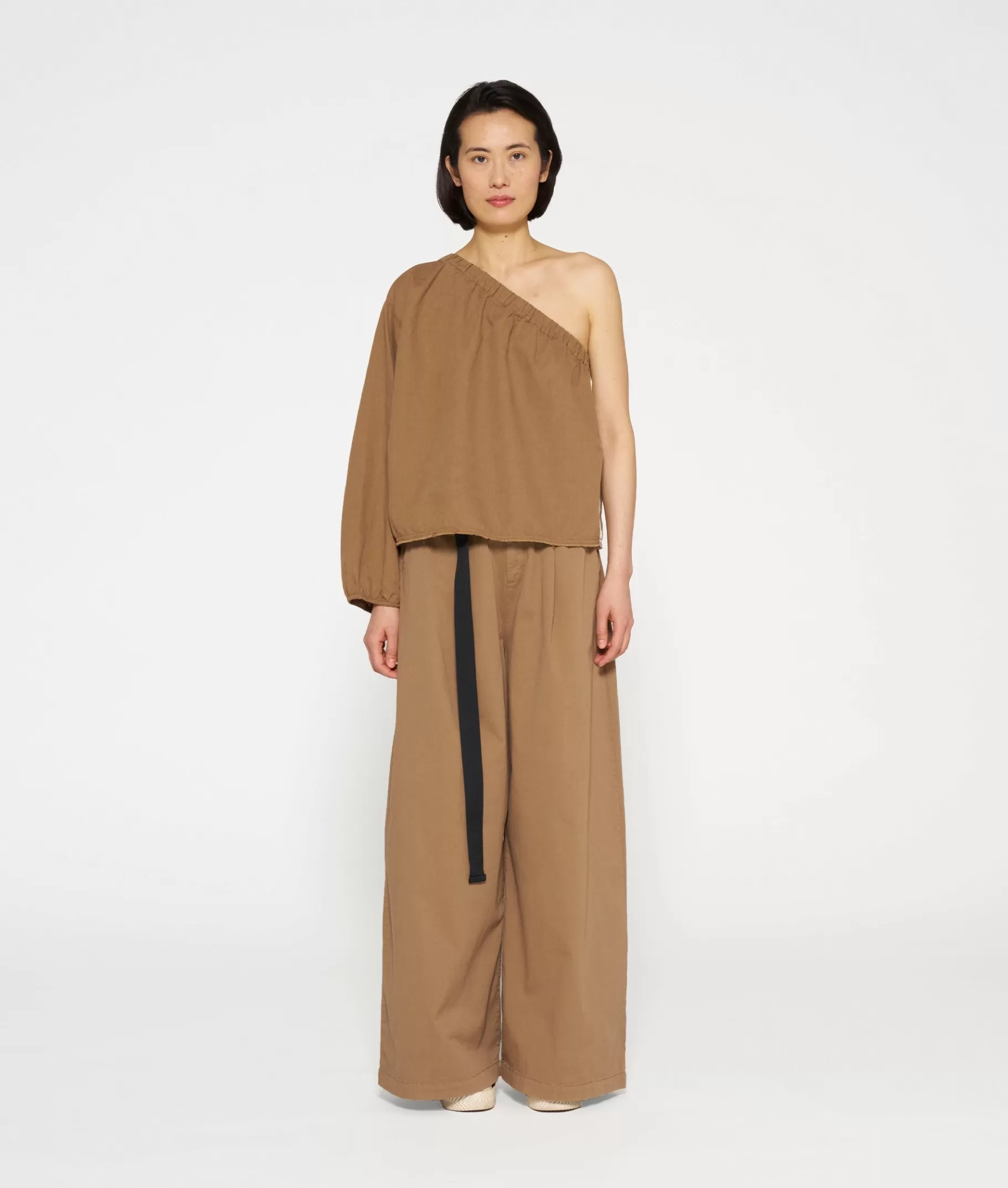 Online 10DAYS Belted Wide Leg Pants Twill cedar brown