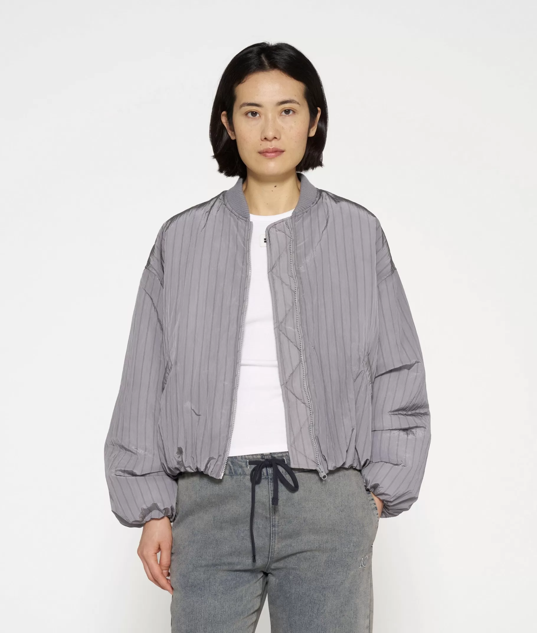 Store 10DAYS Bomber Jacket Pinstripe graphite