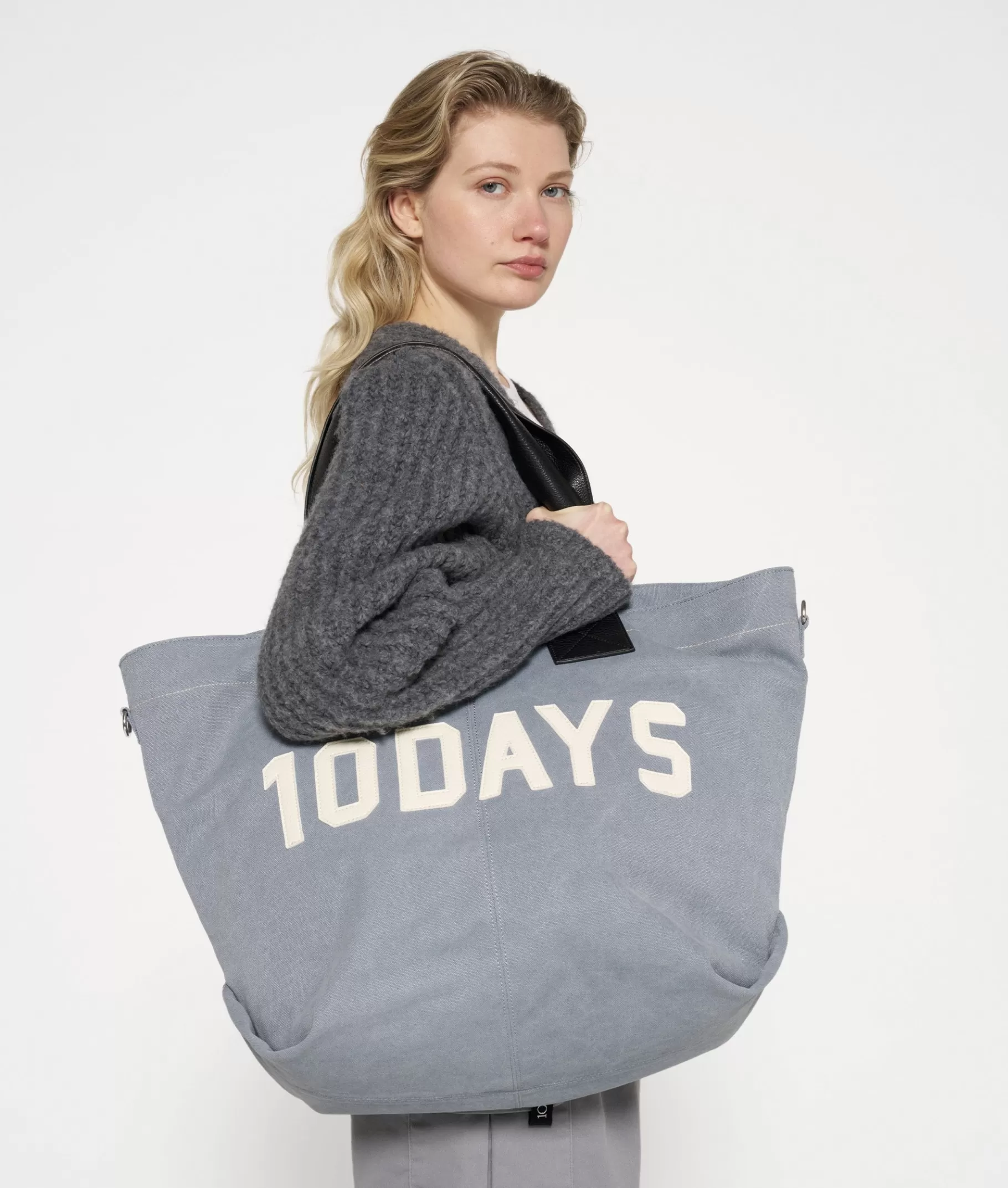 Sale 10DAYS Canvas Shopper graphite