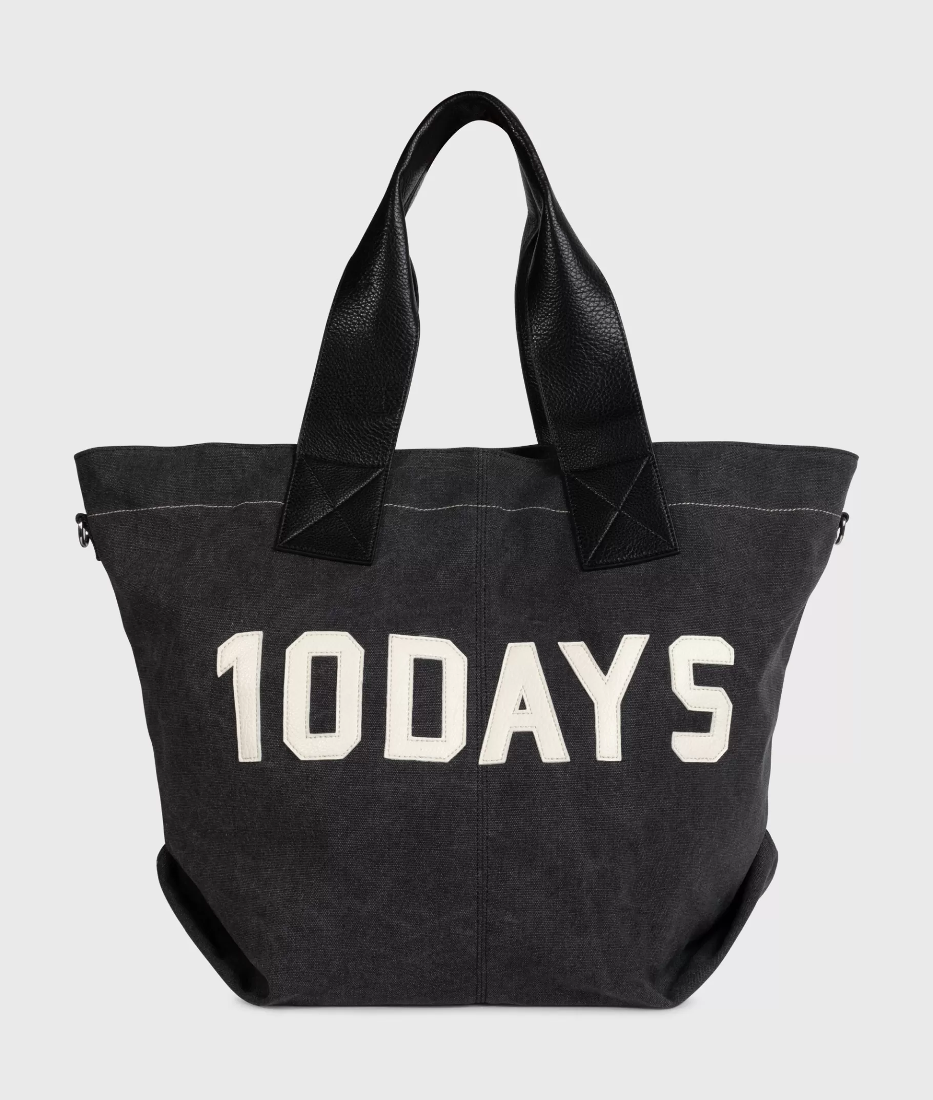 Clearance 10DAYS Canvas Shopper black