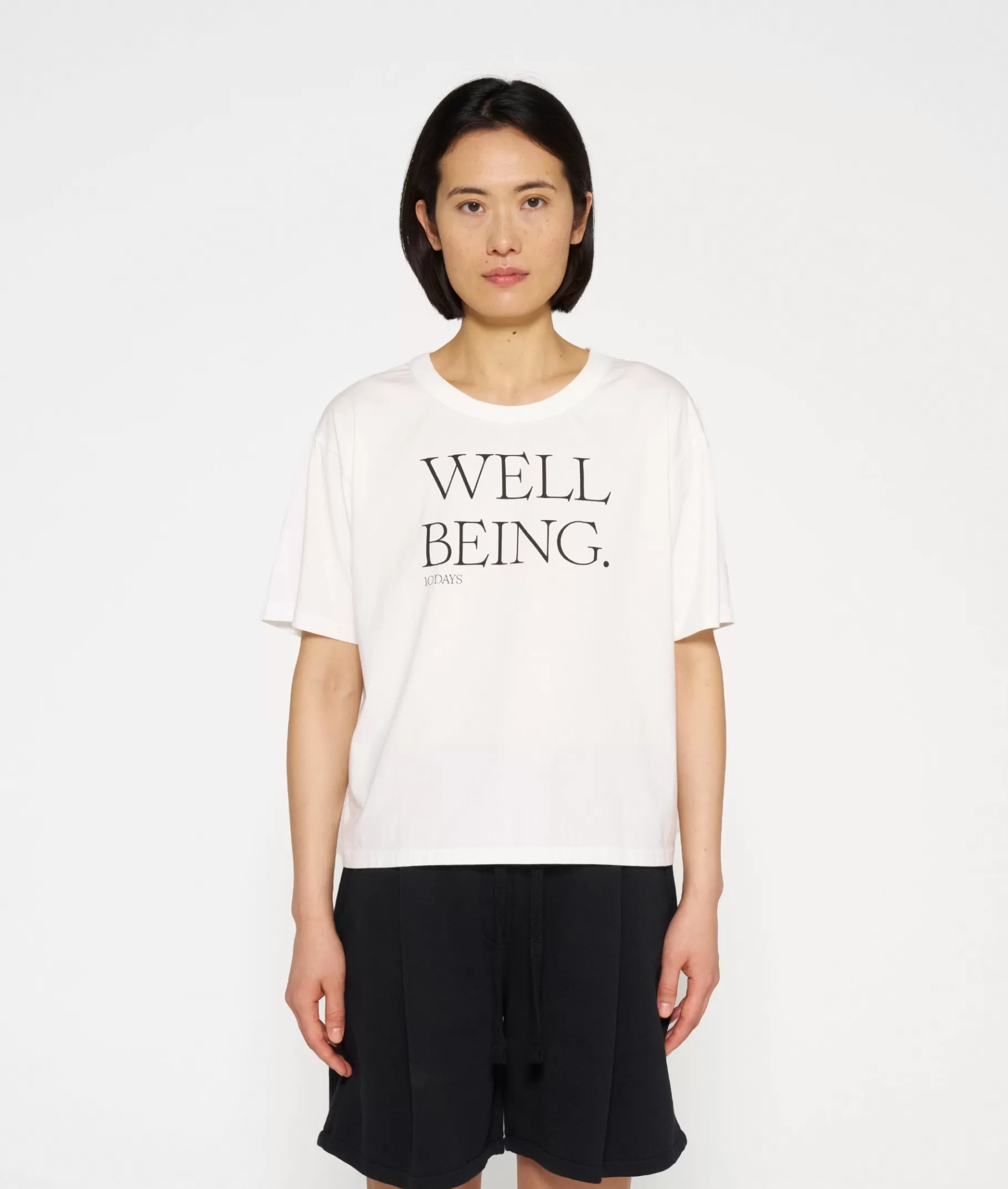 Online 10DAYS Cotton Tee Well Being ecru