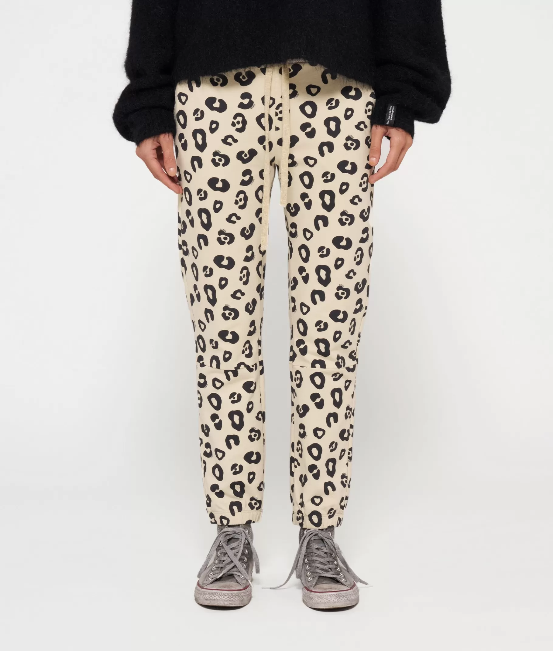 Sale 10DAYS Cropped Jogger Leopard oyster