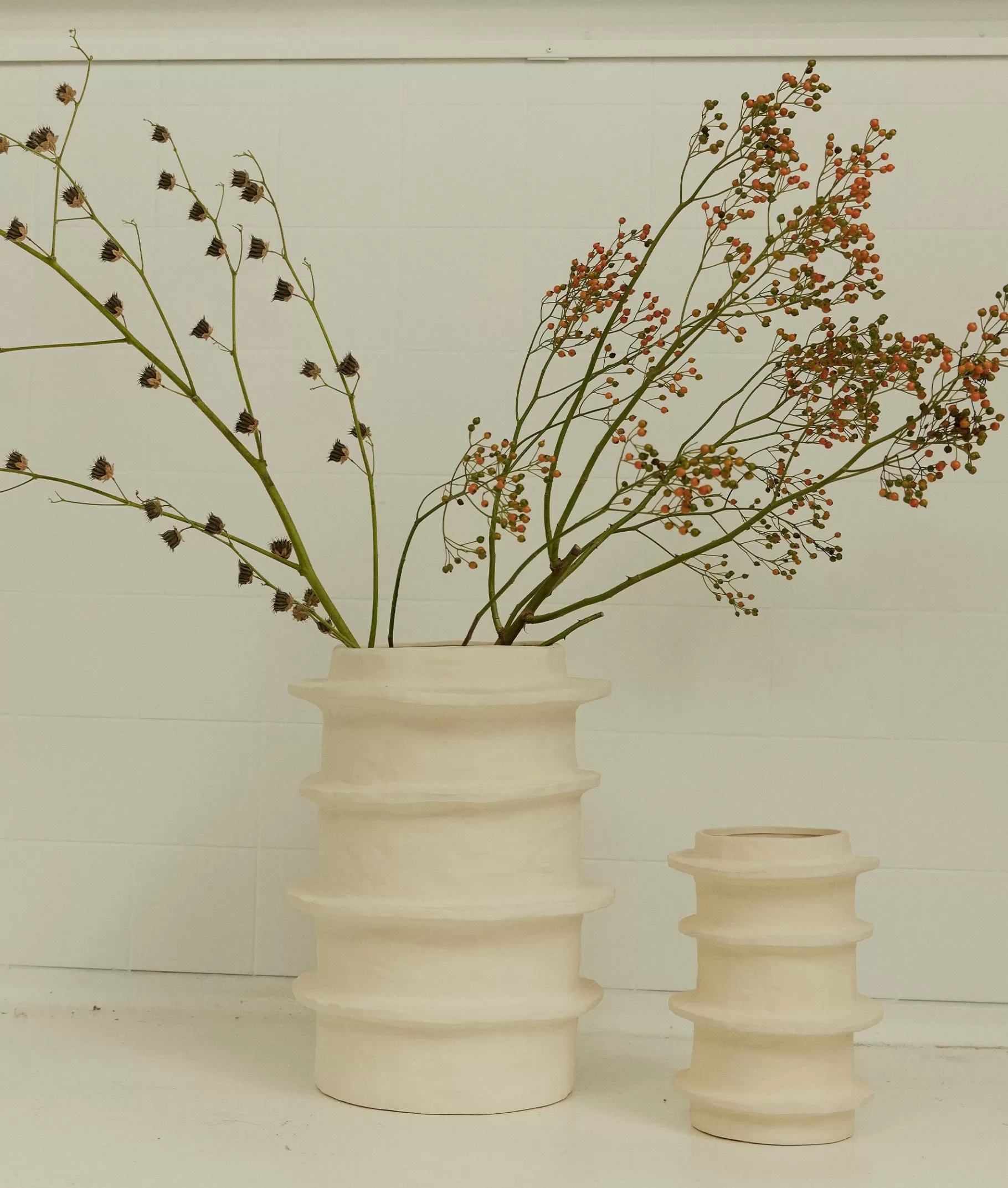 Hot 10DAYS Flower Pot 03 M Molly 46,5CM soft beige