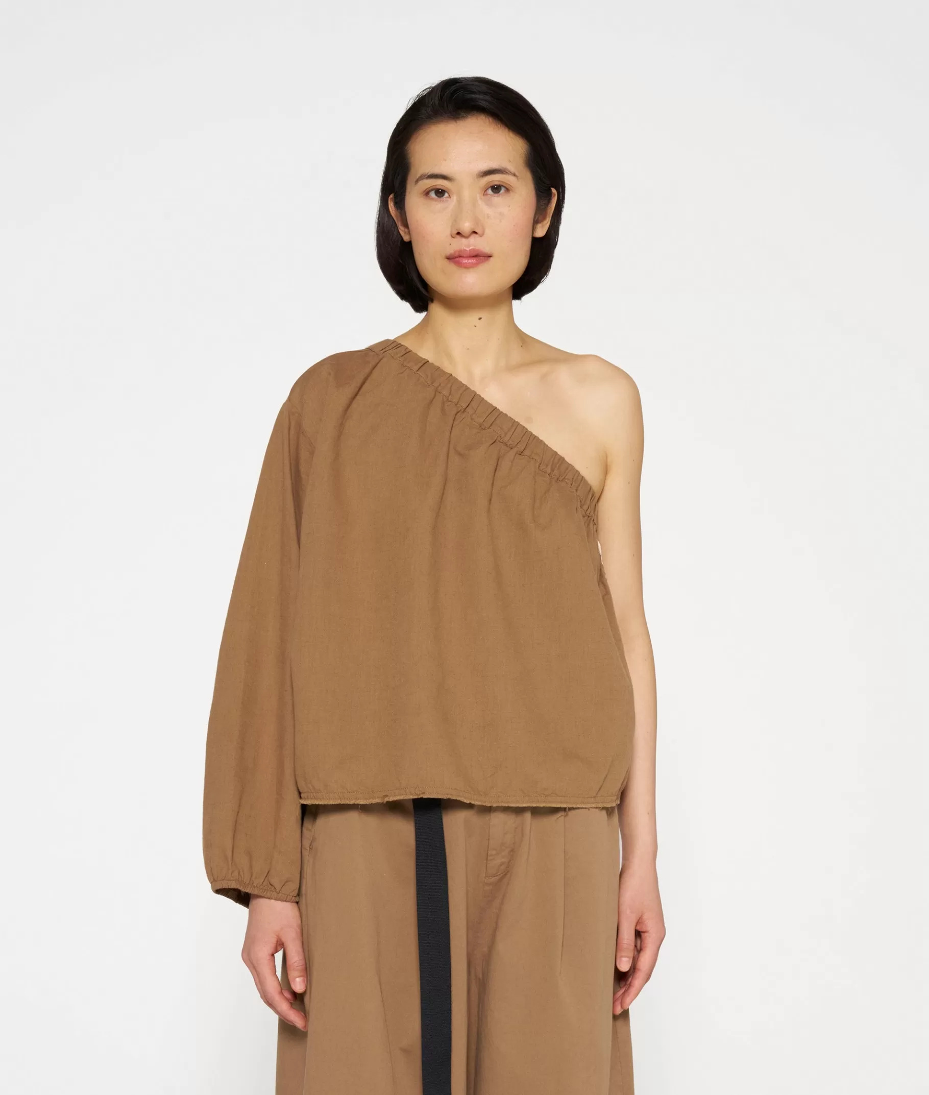 New 10DAYS One Shoulder Top cedar brown