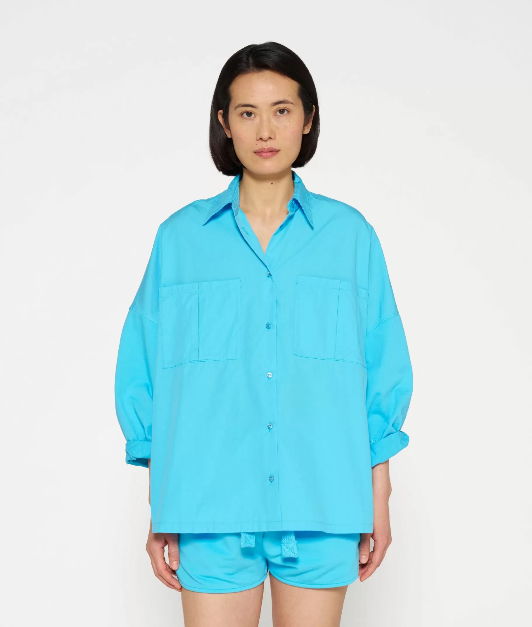 Flash Sale 10DAYS Oversized Shirt laguna blue