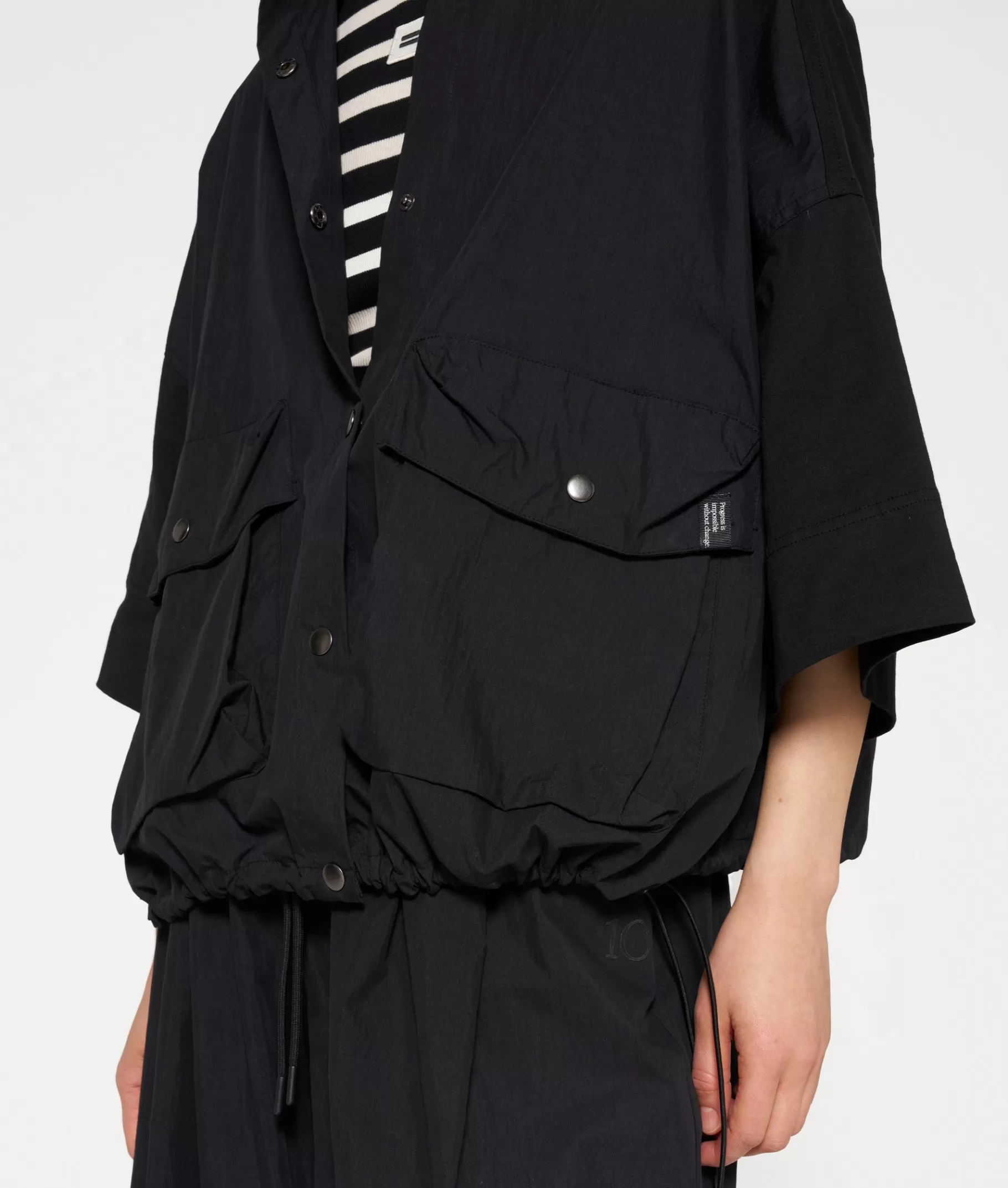 Shop 10DAYS Oversized Utility Shirt black