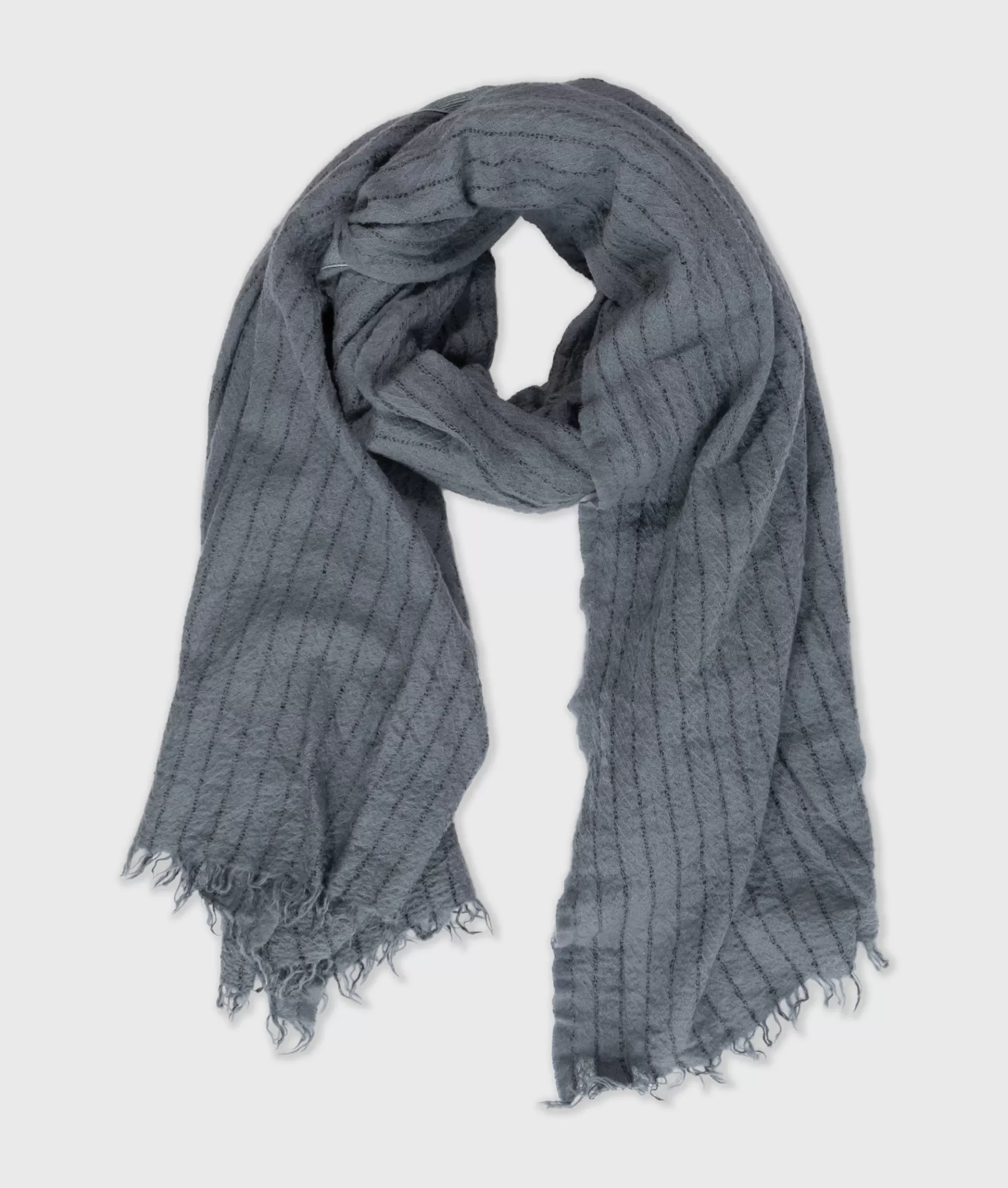 Fashion 10DAYS Pinstripe Scarf graphite