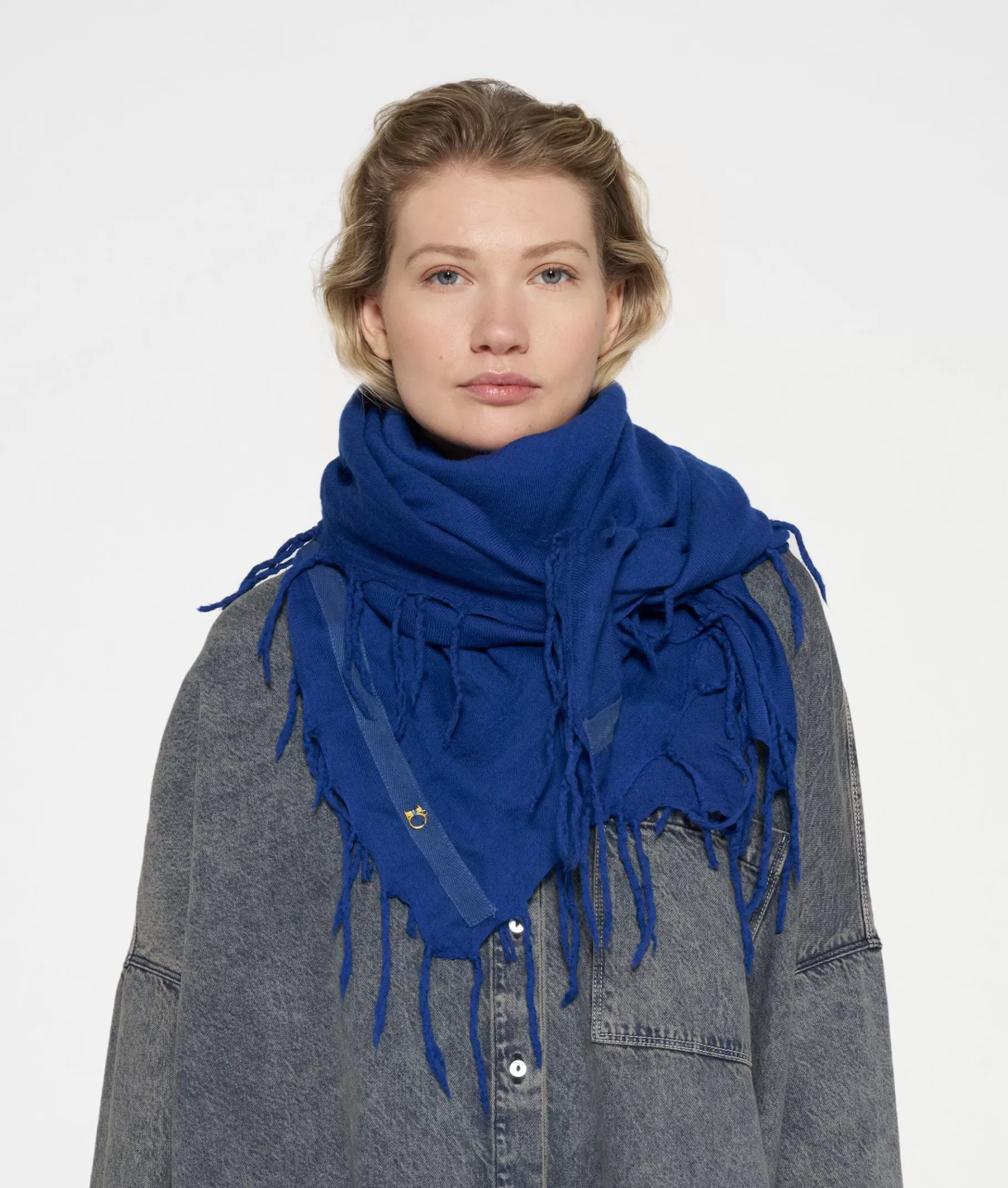 Store 10DAYS Scarf Wool true blue