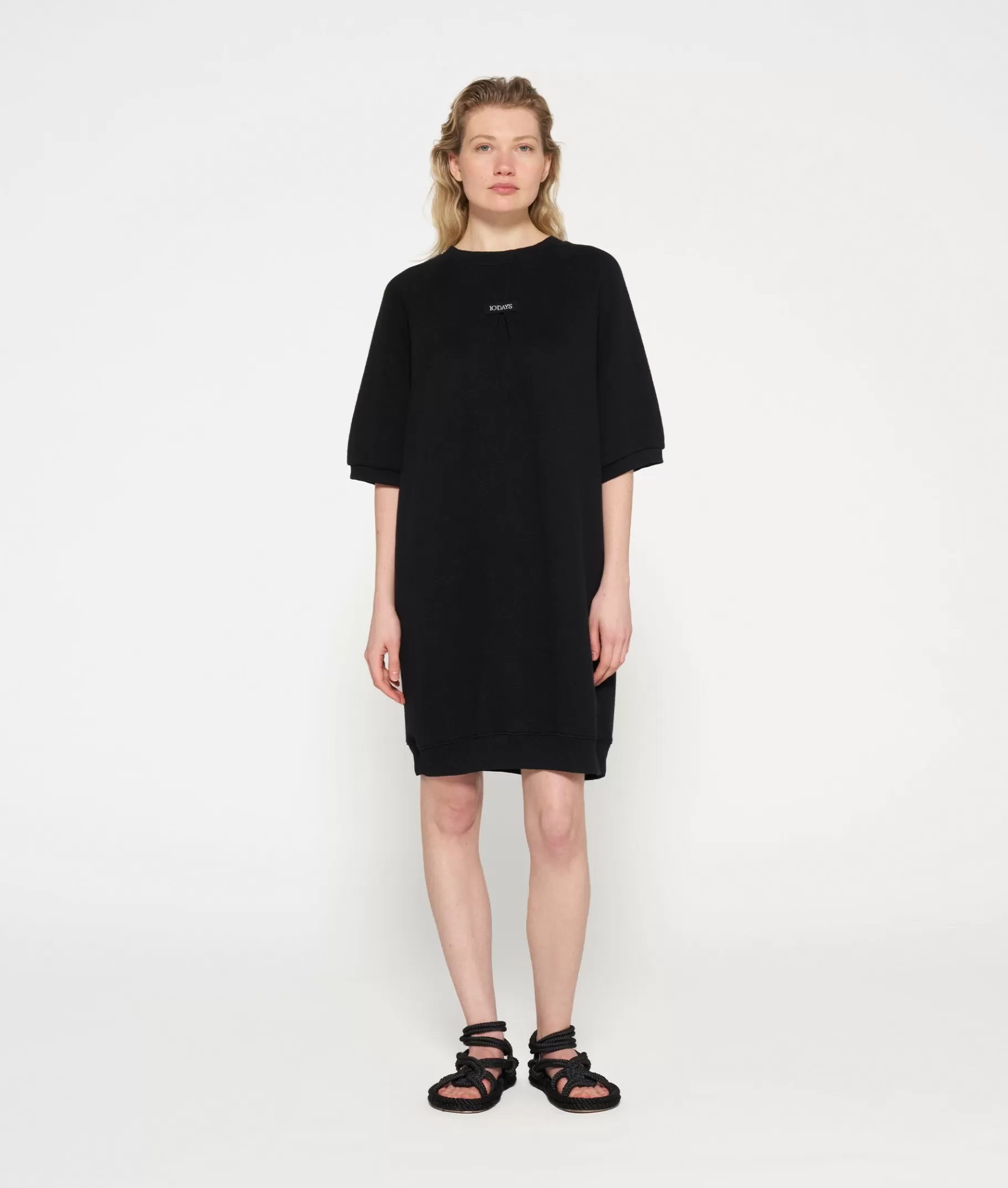 Outlet 10DAYS Short Sleeve Sweat Dress black