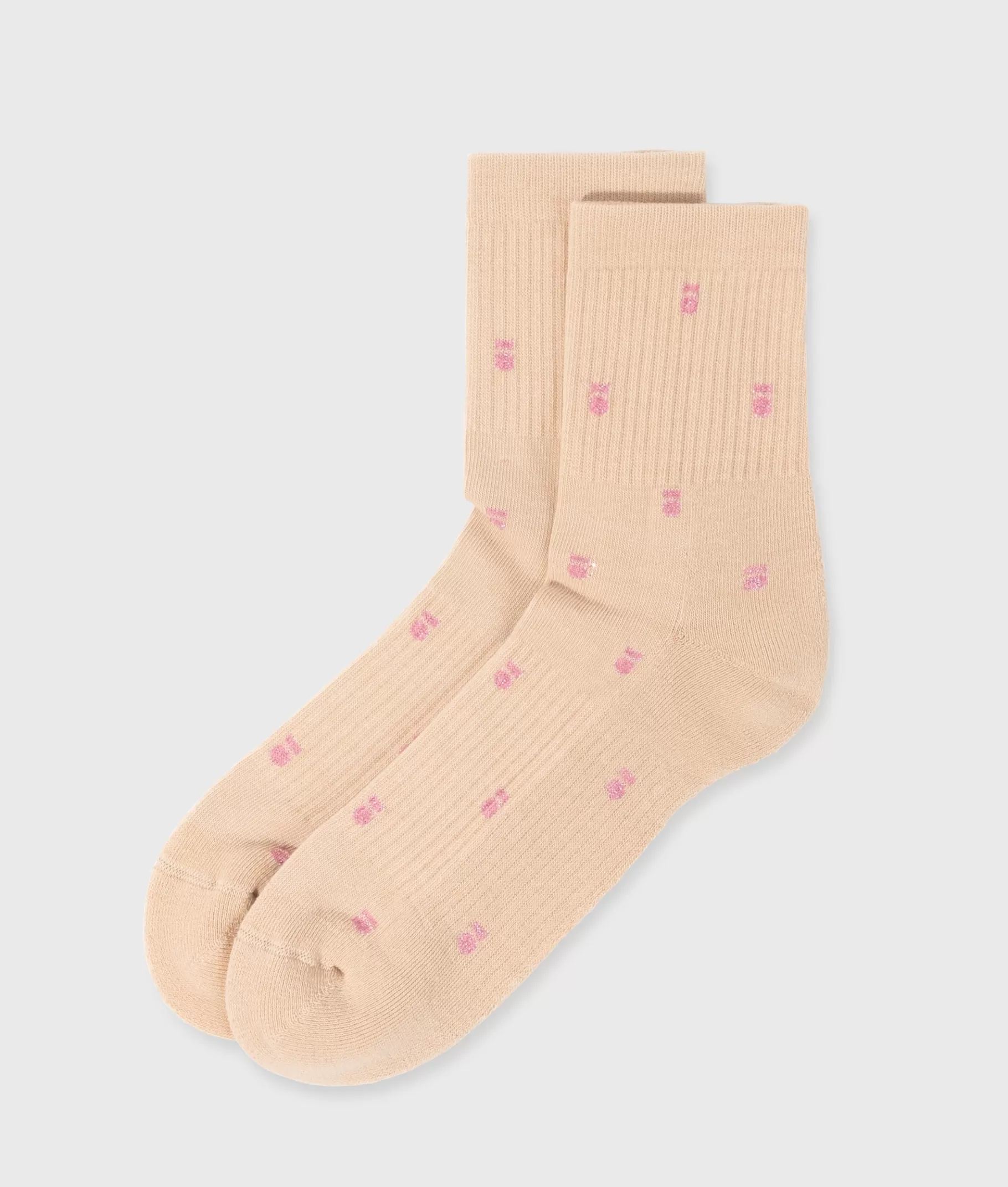 Cheap 10DAYS Short Socks Medal light latte