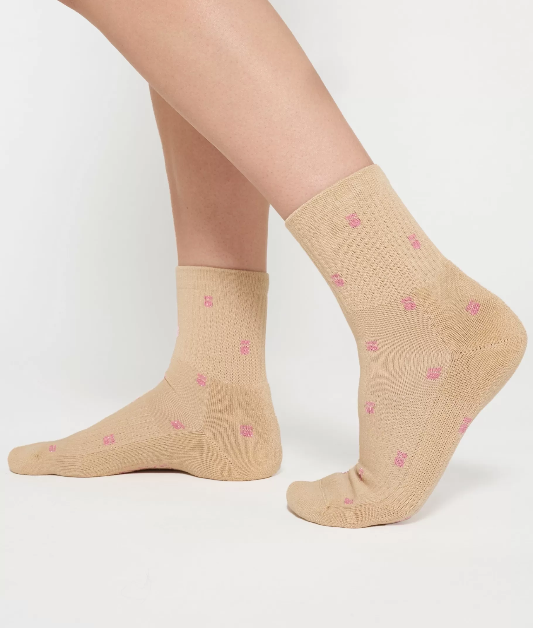 Cheap 10DAYS Short Socks Medal light latte