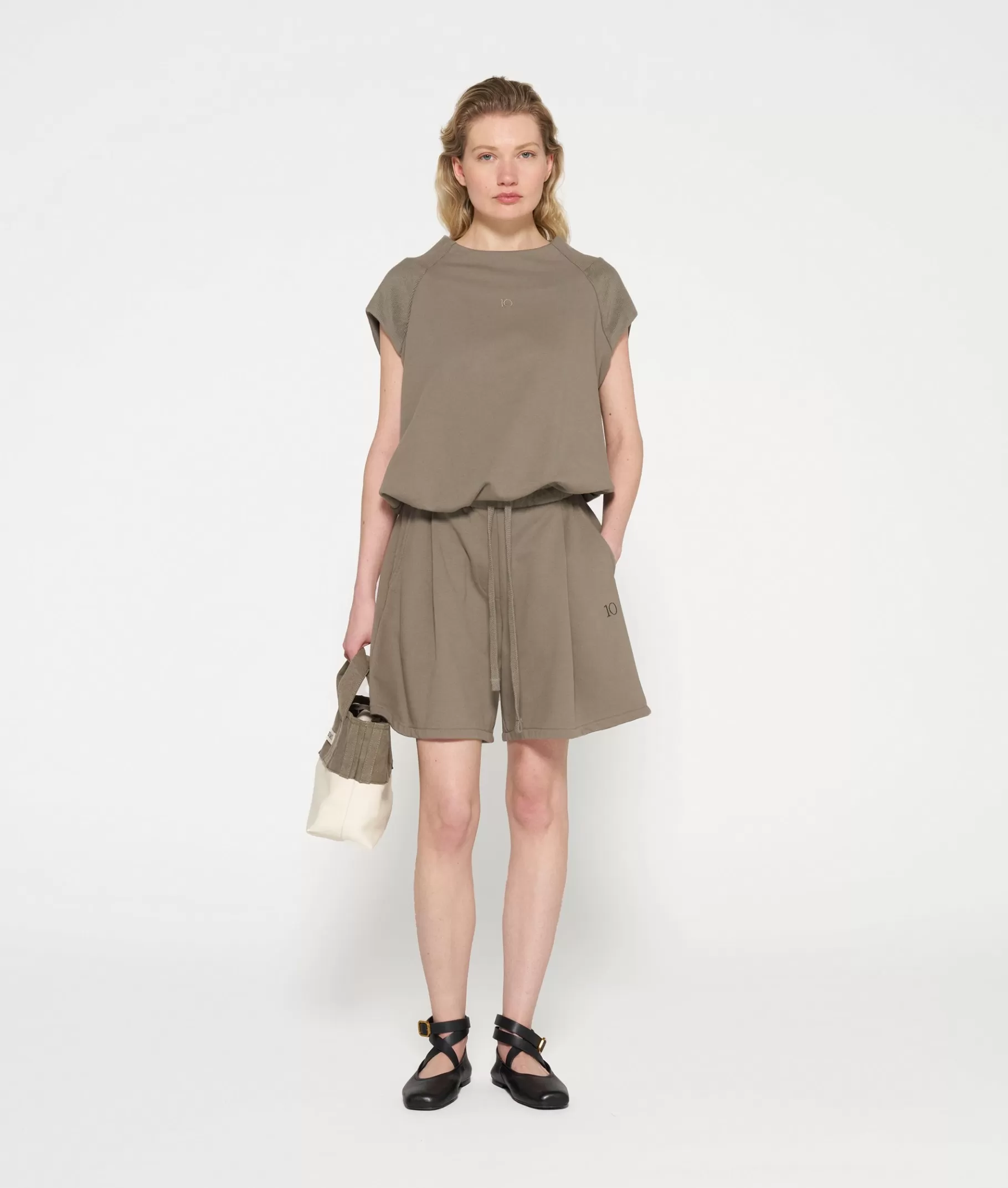 Online 10DAYS Sleeveless Balloon Sweater sage