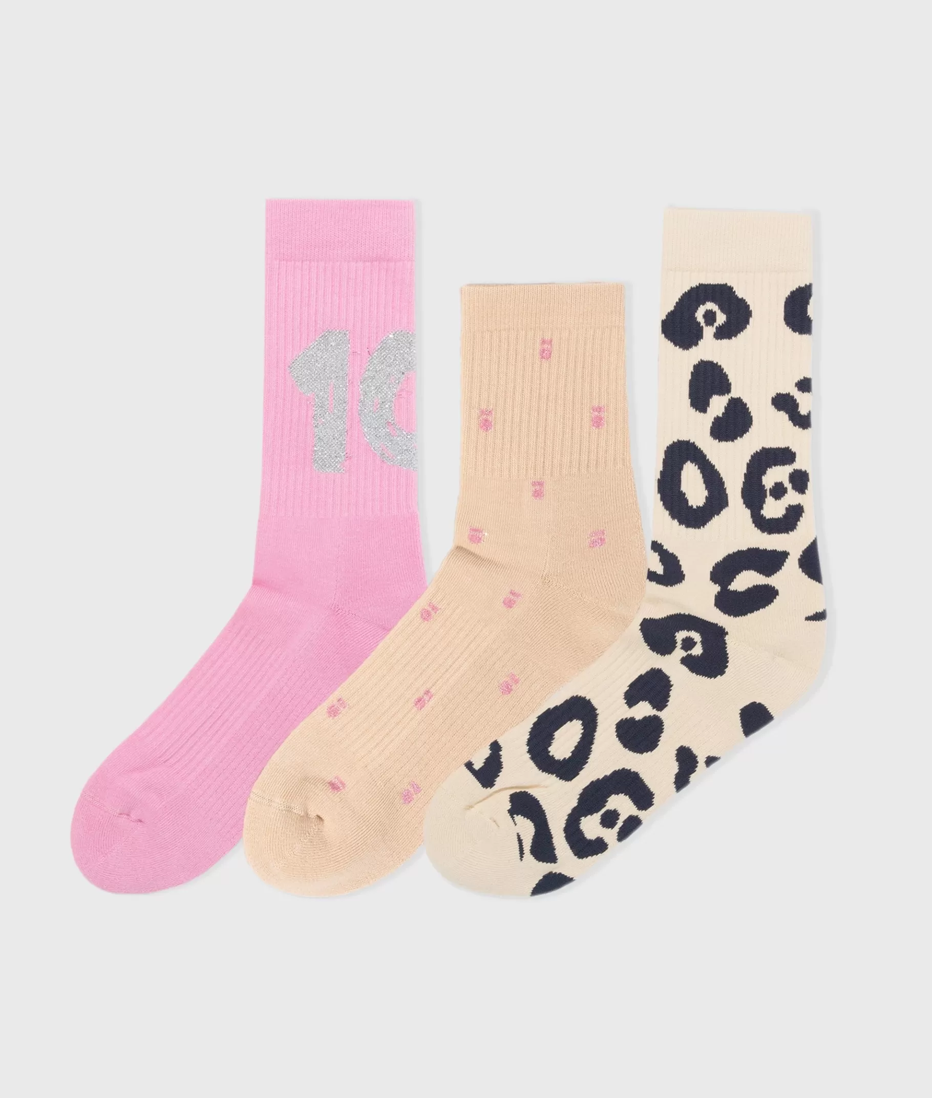 Flash Sale 10DAYS Socks 3-pack pink