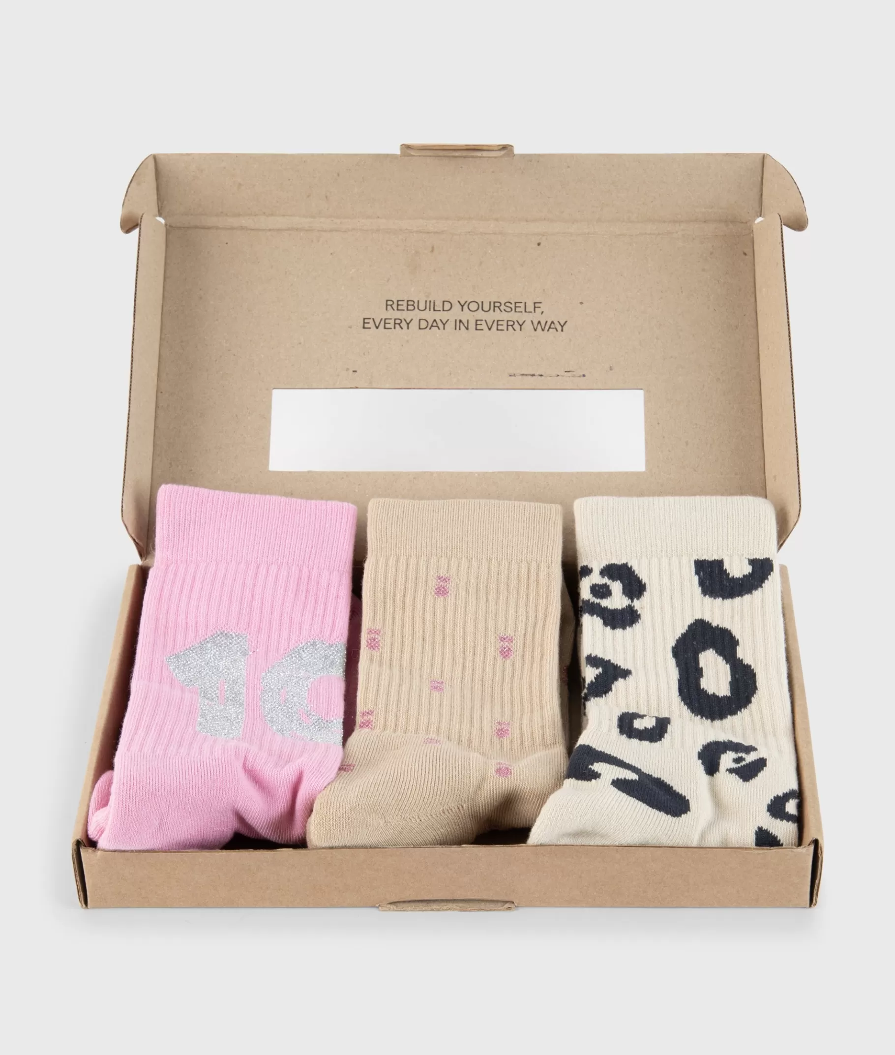 Flash Sale 10DAYS Socks 3-pack pink