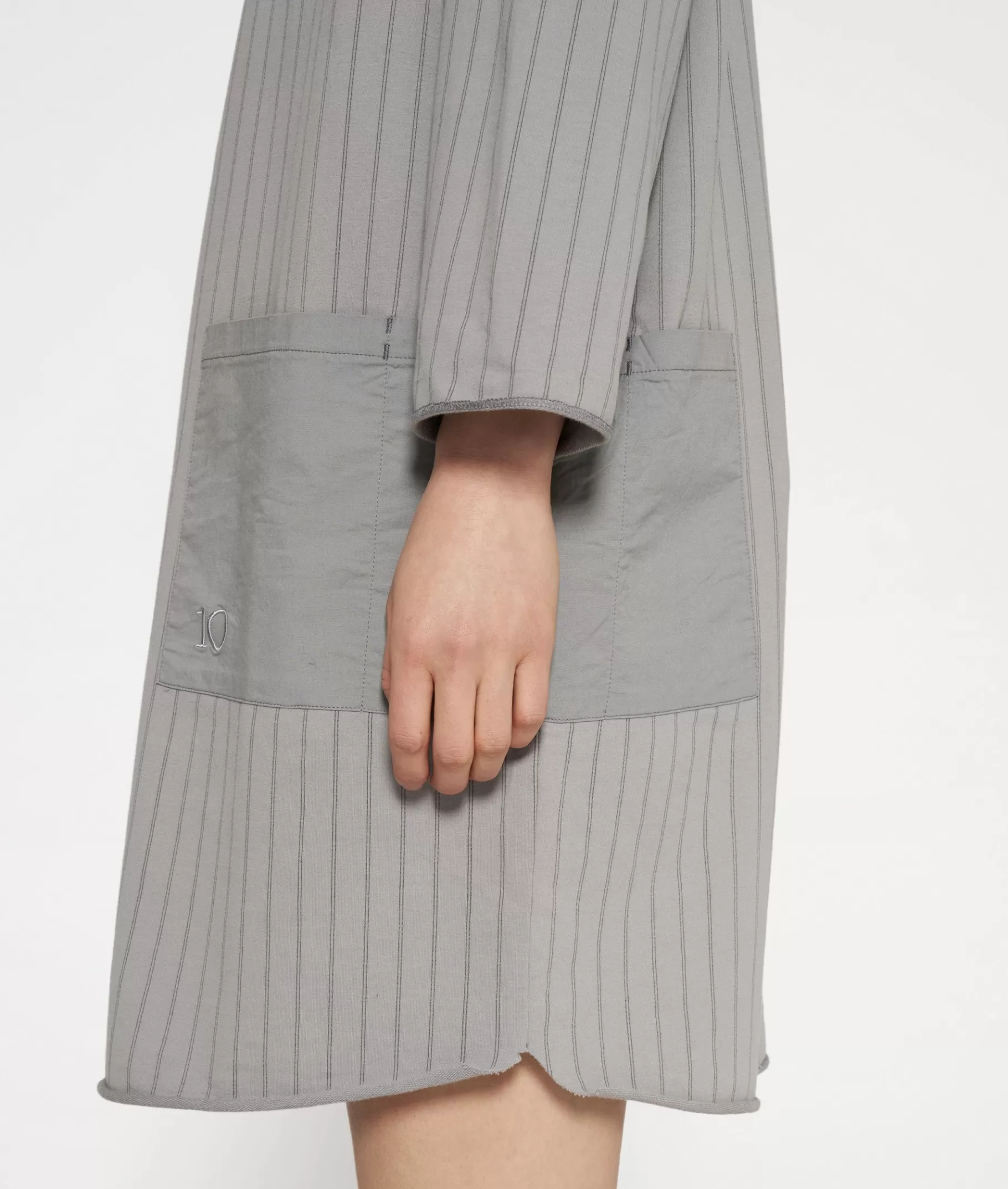 Online 10DAYS Sweat Dress Pinstripe graphite