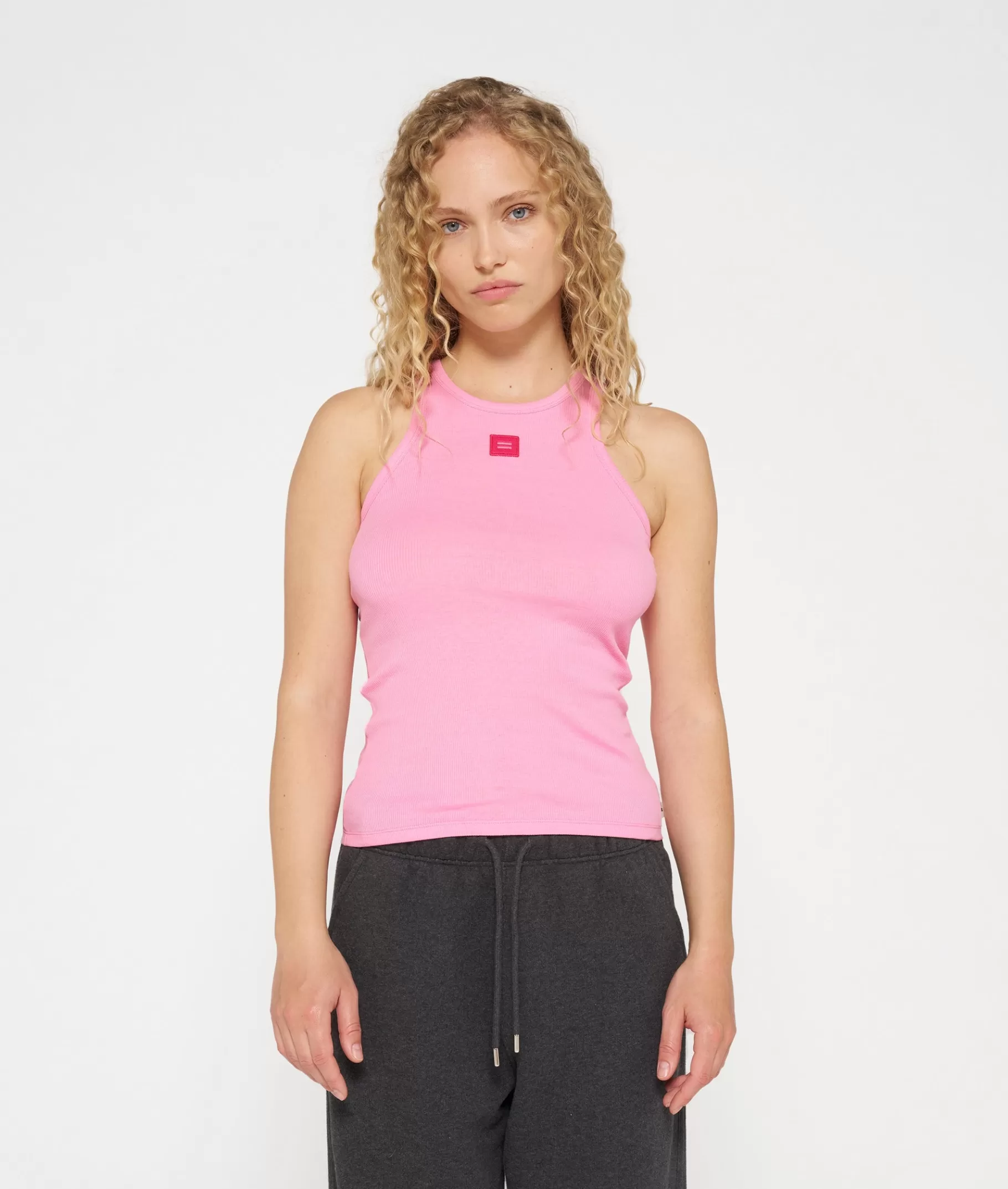 Sale 10DAYS Tank Top Rib pink