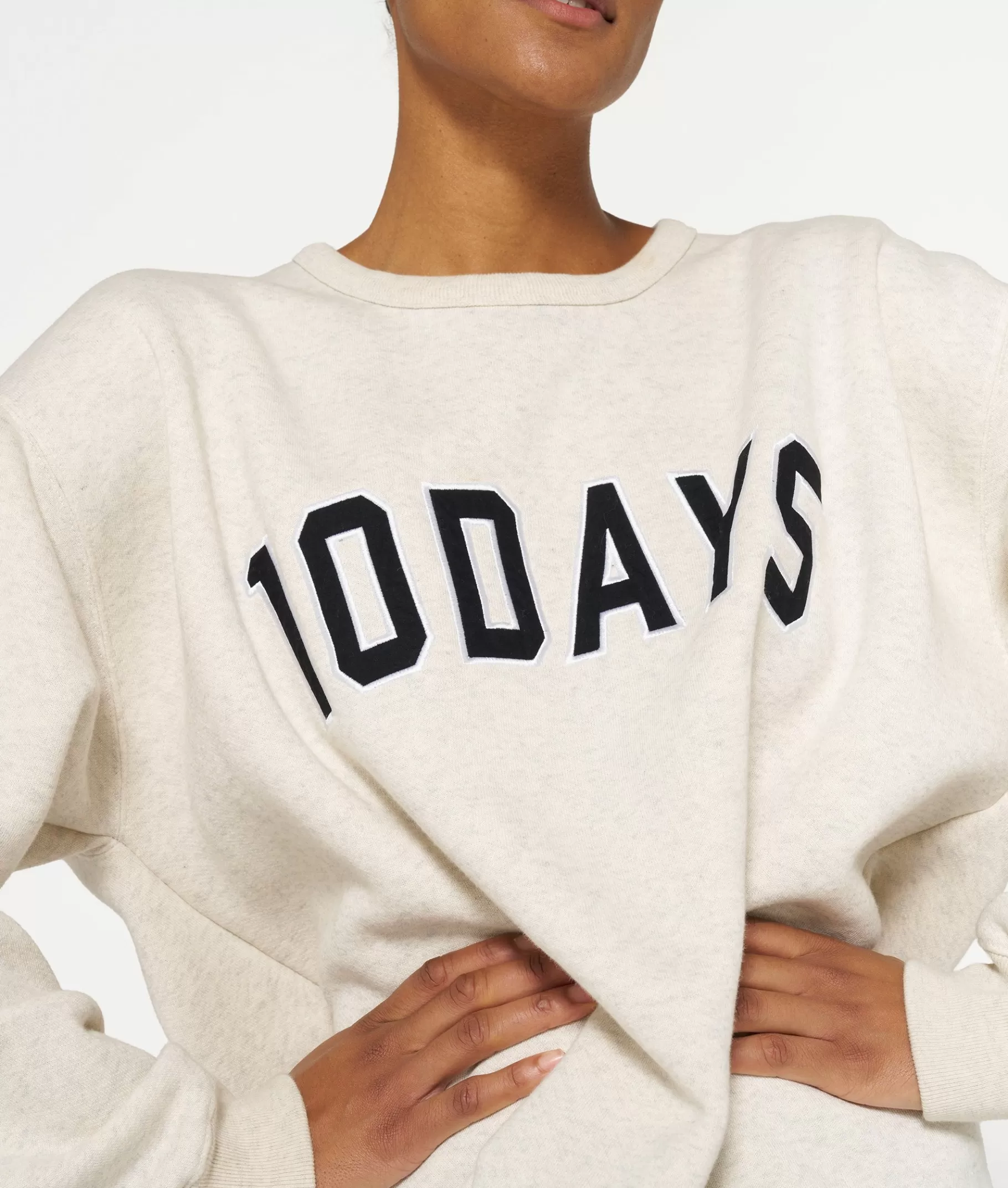 Cheap 10DAYS THE STATEMENT SWEATER soft white melee