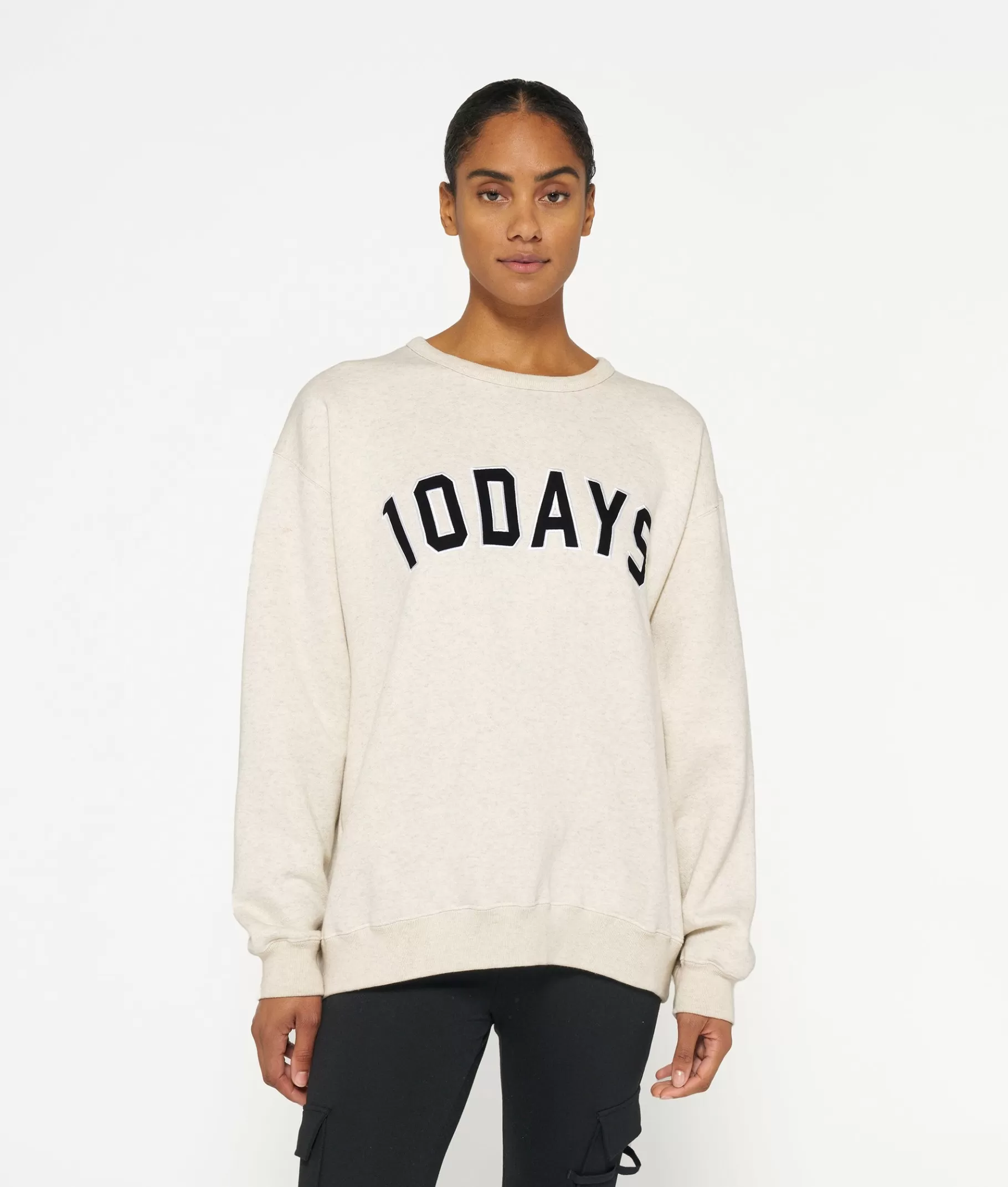 Cheap 10DAYS THE STATEMENT SWEATER soft white melee