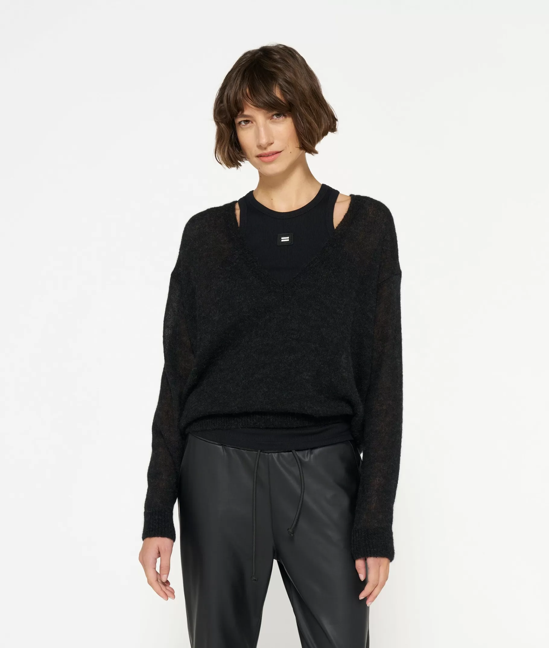 Online 10DAYS THE THIN SWEATER black