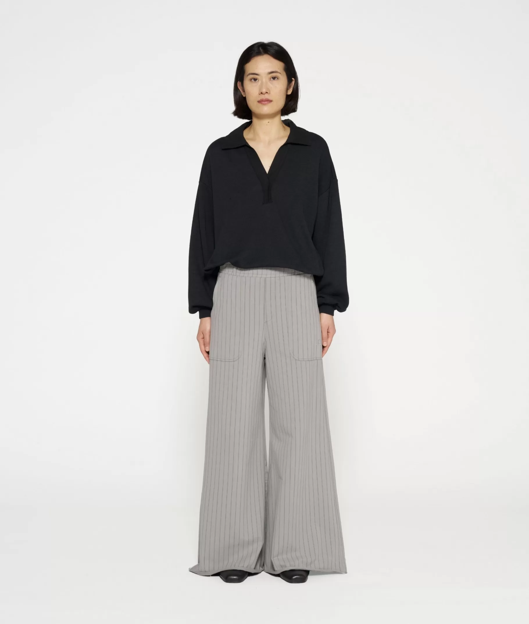 Cheap 10DAYS Wide Jogger Pinstripe graphite