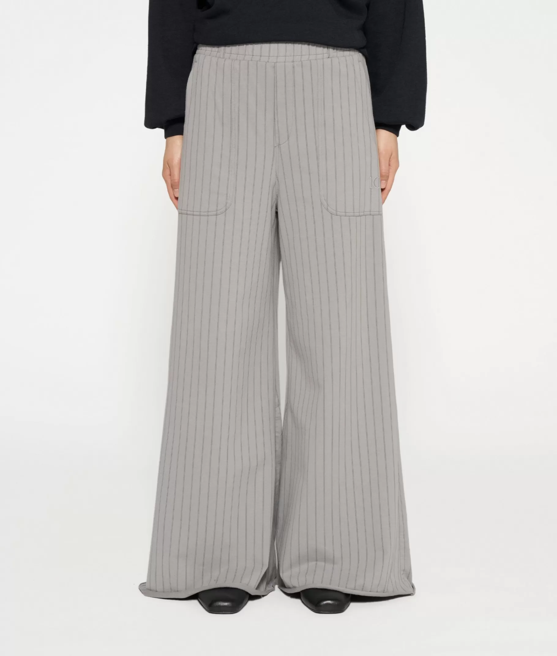 Cheap 10DAYS Wide Jogger Pinstripe graphite