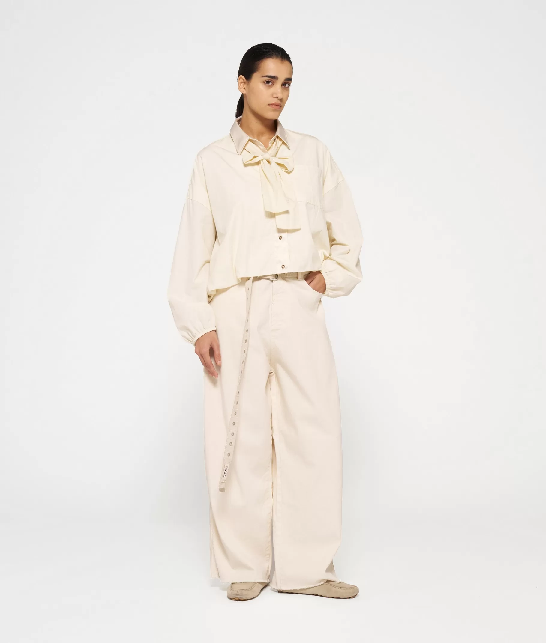 Flash Sale 10DAYS Wide Twill Pants ecru