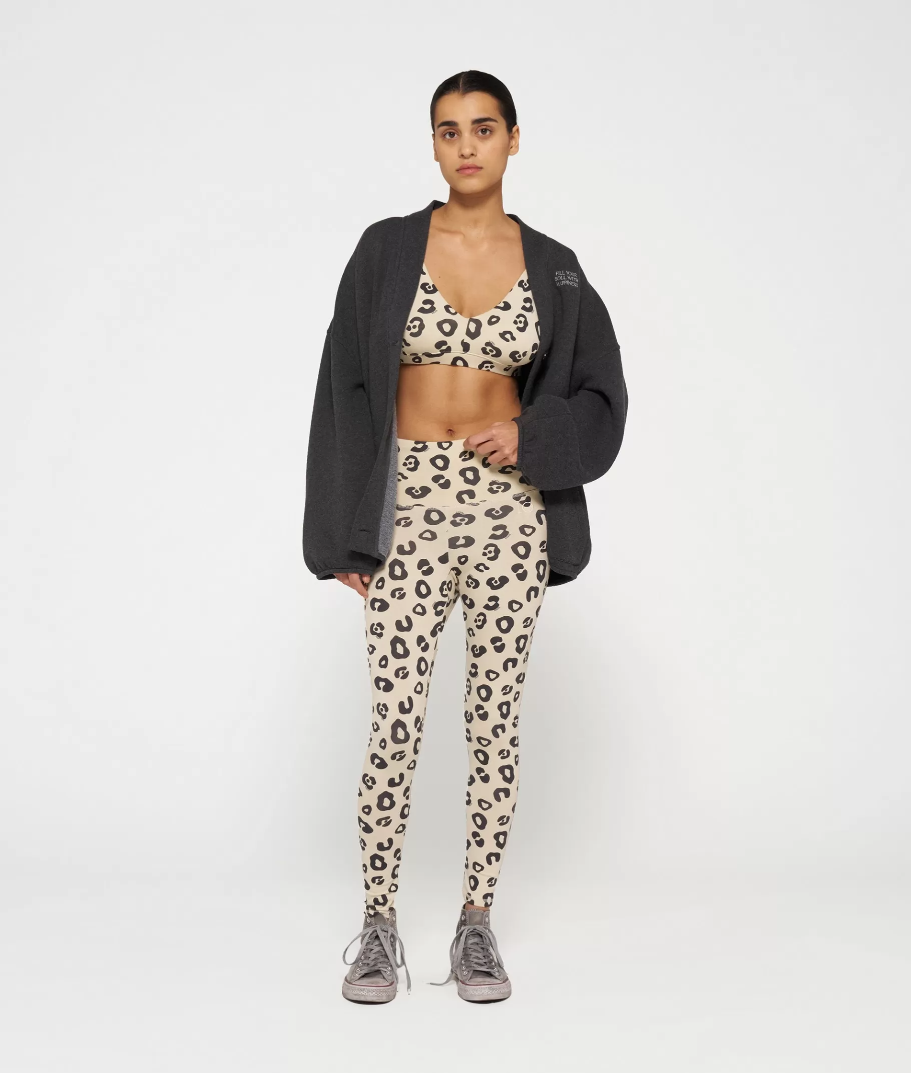 Cheap 10DAYS Yoga Leggings Leopard oyster