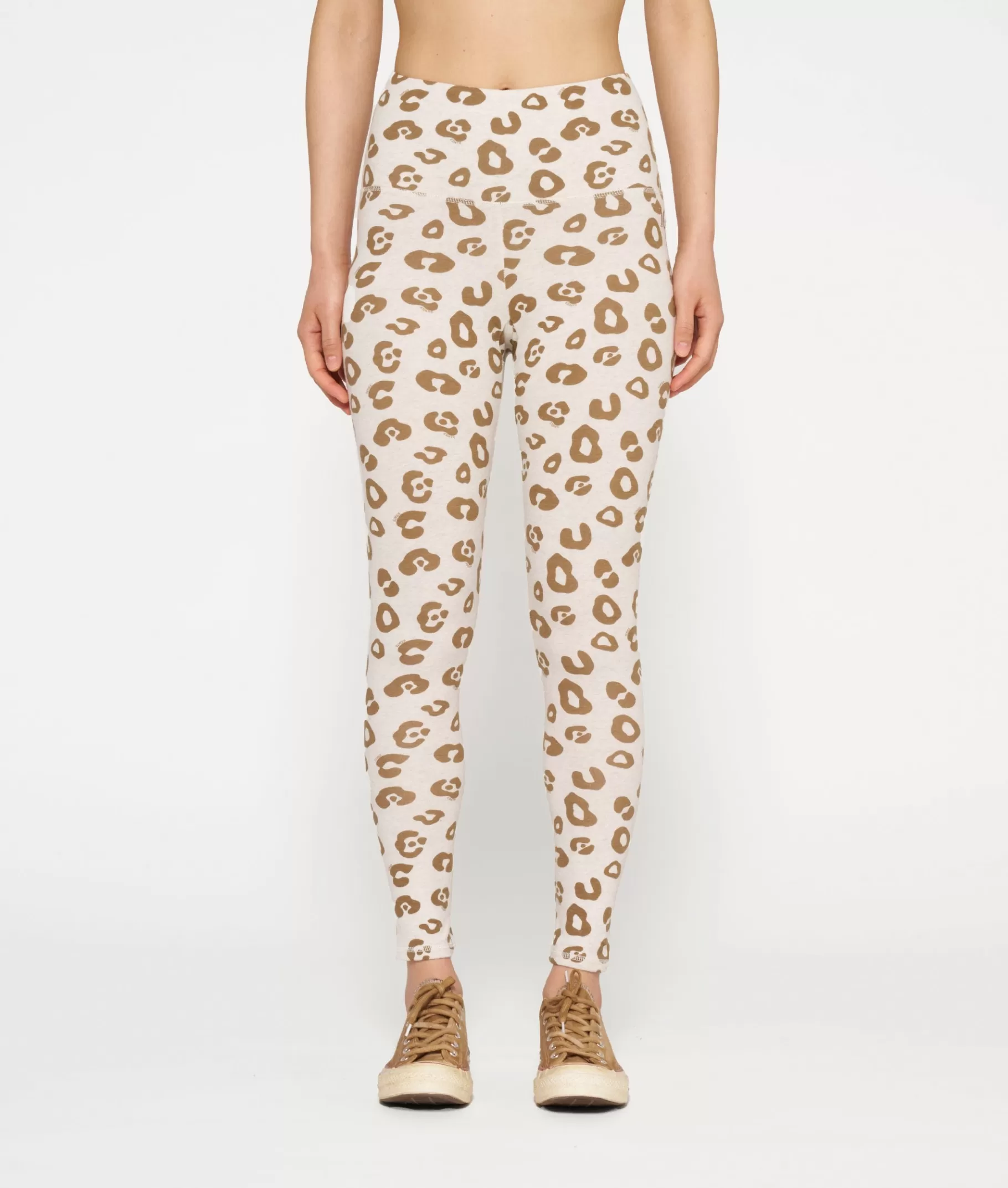 Cheap 10DAYS Yoga Leggings Leopard soft white melee